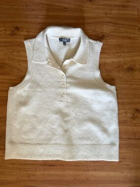 Aqua Cream Knit Sweater Top